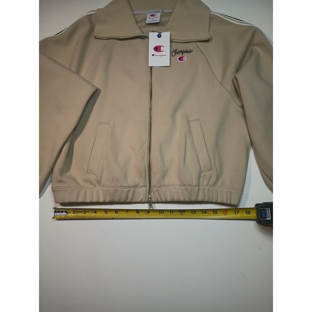 Stylish Champion Beige Full-Zip Track Jacket - Size Small NWT - Picture 3 of 7